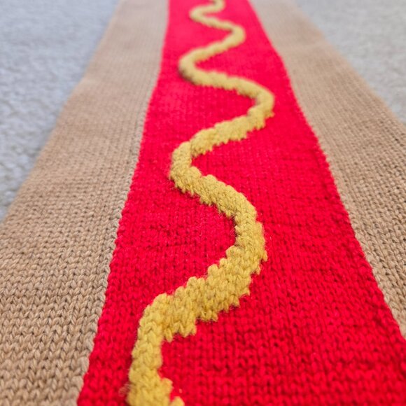 Hot Dog Scarf Wiener Brat Sausage Novelty Food - Picture 2 of 7